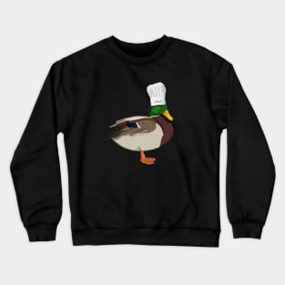 Mallard Kitchen Chef Hat Cooking Funny Bird Crewneck Sweatshirt